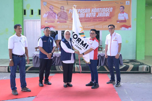cover Pj Wali Kota Lepas Kontingen FORPROV, Targetkan Kota Jambi Juara Umum