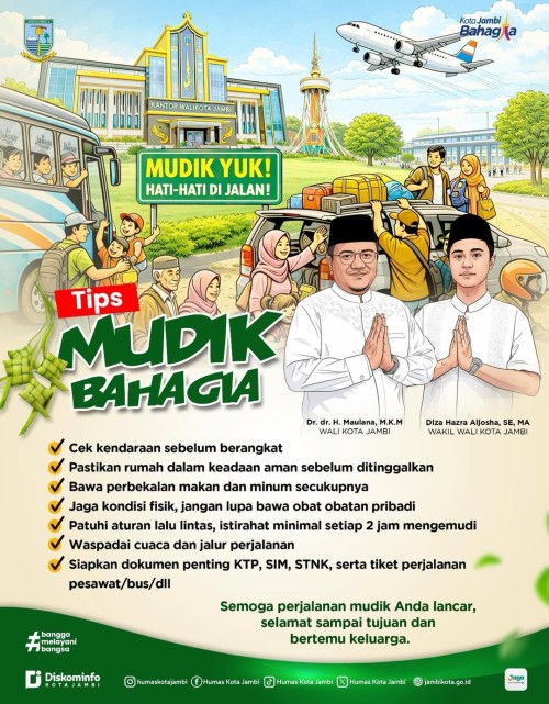 cover Lepas Masyarakat Mudik Gratis, Wali Kota Jambi Ajak Pemudik Jaga Keamanan Selama Perjalanan