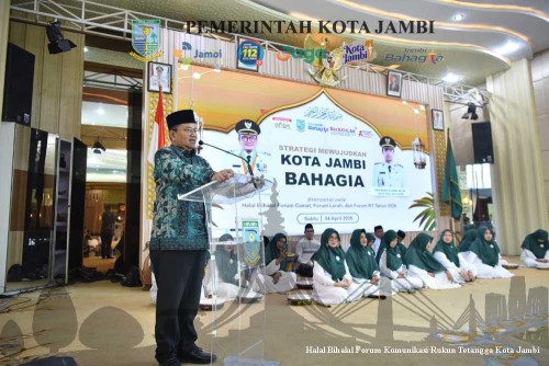 cover Perkuat Silahturahmi dan Kolaborasi, Maulana-Diza Halal Bihalal Bersama Ketua Forum RT se-Kota Jambi