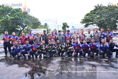 cover Wali Kota Maulana Beri Motivasi Kepada Tim Kota Jambi Yang Akan Bertanding di Firefighter Skill Competition di Kota Palembang
