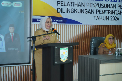 cover Pj Wali Kota Jambi Buka Pelatihan Penyusunan Perencanaan Dilingkungan Pemerintah Kota Jambi Tahun 2024