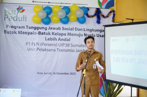 cover Wawako Diza Apresiasi Program Tanggung Jawab Sosial dan Lingkungan Unit Pelaksana Transmisi PLN Jambi