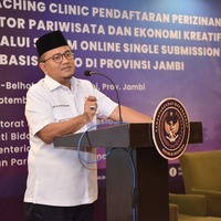 cover Wawako Maulana Buka Coaching Clinic Pendaftaran Perizinan Berusaha Sektor Ekonomi Kreatif Kota Jambi