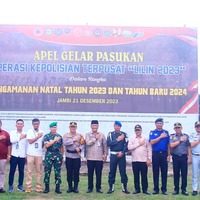 cover Sekda Kota Jambi A. Ridwan Hadiri Apel Gelar Pasukan Pengamanan Nataru