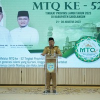 cover Siap Pertahankan Juara Umum, Maulana Lepas Kafilah MTQ Kota Jambi